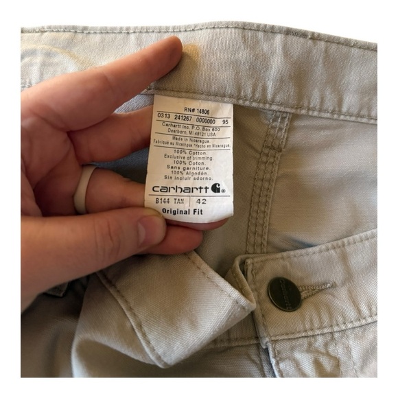 Carhartt Original Fit Carpenter Shorts- Khaki - Picture 6 of 12